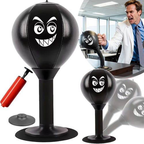 Desktop punching bag - punching, w/suction