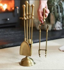 Companion Set - Antique Brass - Fireside Tool Set - Brand New In Box (opened)