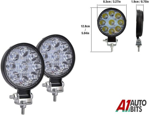 27w led round front bull - 2x,
