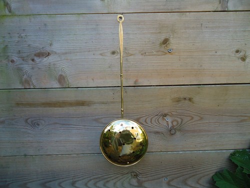 Brass chestnut roasting pan - roasting,