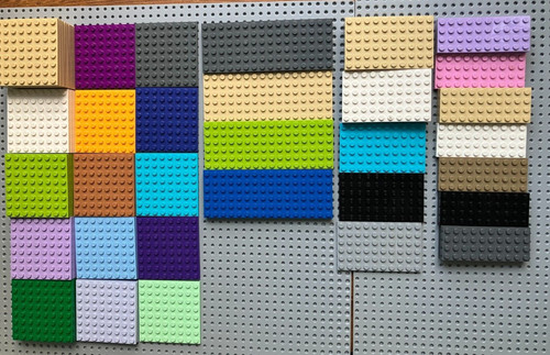 Lego base plate - 8x8,, 6x16