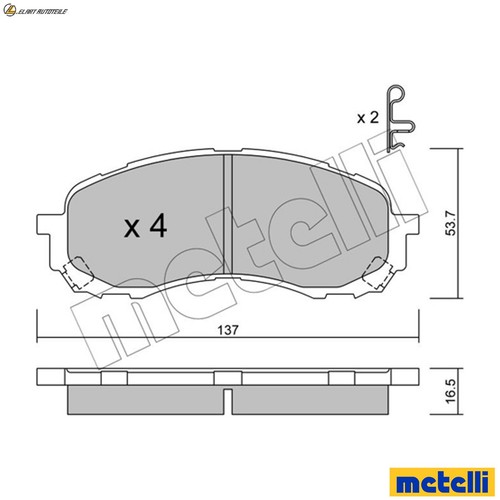 Brake pad set - set, disc