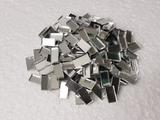 100 pieces, Silver Glass Mirror Tiles, 0.5 x 1 cm, 2 mm thick. Art&Craft, 