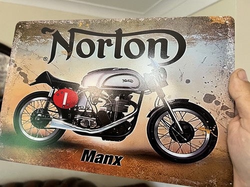 Vintage manx norton sign - vintage,