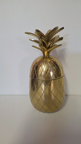 Vintage retro brass pineapple - vintage,