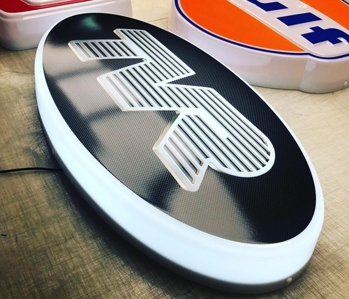 Tvr illuminated wall sign - wall, led