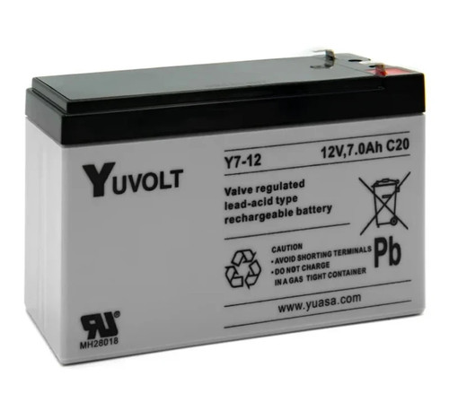 Yuasa yuvolt 12v 7ah - 12v, sealed