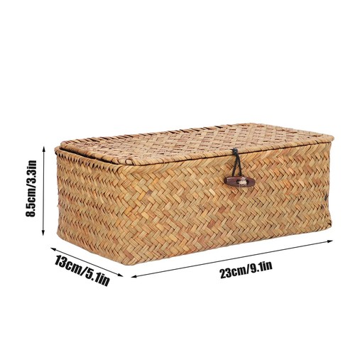 Woven storage basket boho - woven,