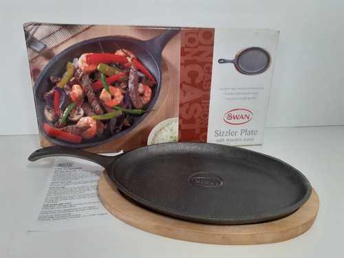 Cast iron sizzler platter swan - cast,