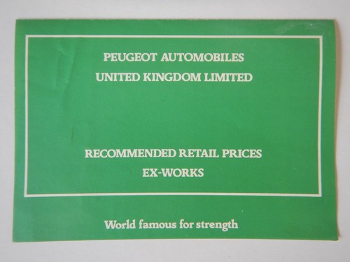 Peugeot range orig 1977 mkt - range,