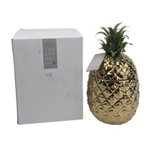 Gold Pineapple Ceramic Ice Bucket with Lid Premium Addition Retro Bar Accessory