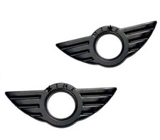 2 x 3D Stealth Black Satin Metal Door Pin Badge For MINI Cooper/S/ONE/Clubman