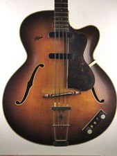 Hofner hollowbody electric semi acoustic bass c1958 50's vintage old instrument