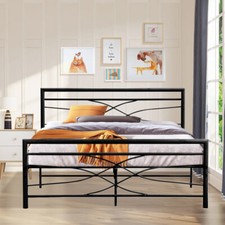 Small Double 4FT,Double 4FT6,Single 3FT Metal Steel Bed Frame Bedroom Furniture