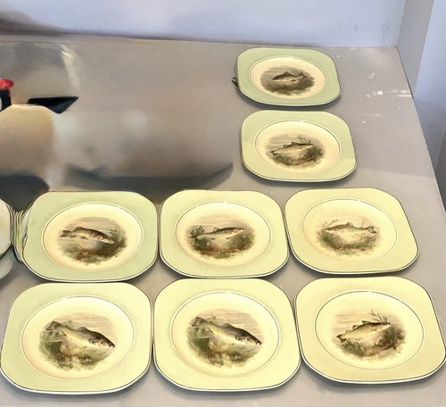 Woods ivory ware green - woods, fish