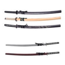 Wooden Bokken Sword Kendo Samurai Sword Scabbard Katana Cosplay Prop Ornament UK