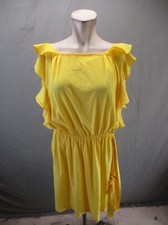 Shelby&Palmer Size 12 Womens Boat Neck Sleeveless Short Ruffle Blouson Dress 790