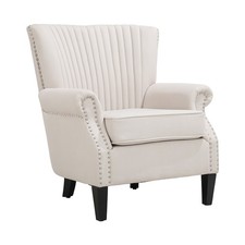 Scalloped Wing Back Chair