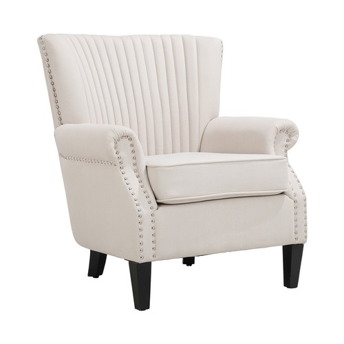 Scalloped wing back chair - scalloped,