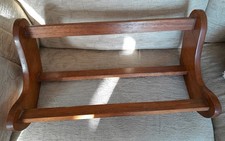 Vintage Solid Wood Book Trough Rack Mid 1900s Rest for Desk
