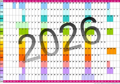 2026 year wall - 2026, office