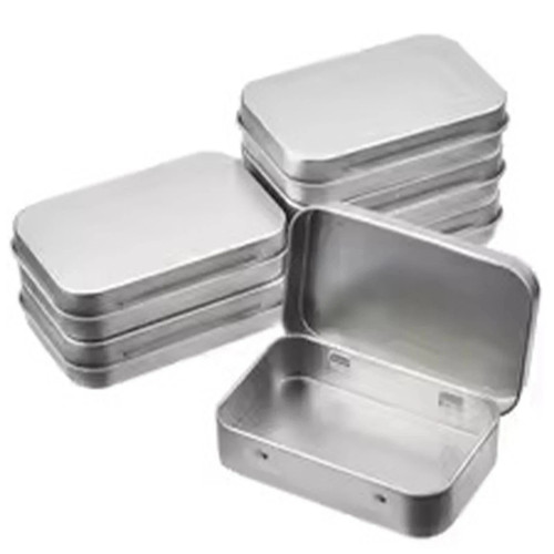 Small metal tin - metal, storage