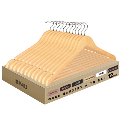 Bp4u wooden clothes hangers - bp4u,