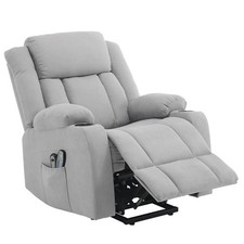 Home Lounge Recliner Armchair 8 Point Electric Heated Massage Sofa Chair Grey