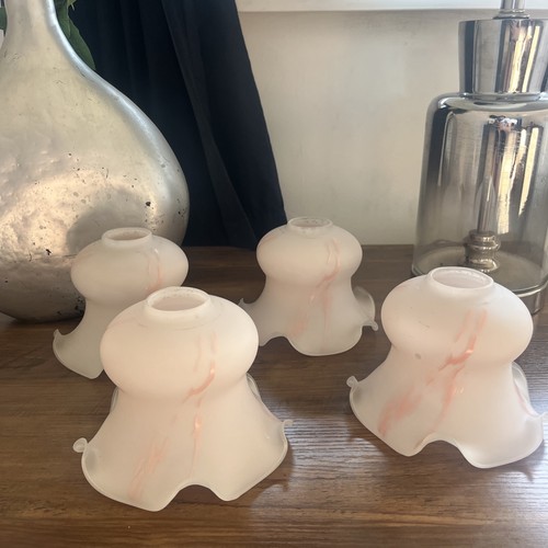 Pink white milk glass - pink, &