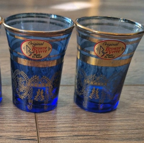 Moroccan tea glasses - tea, of