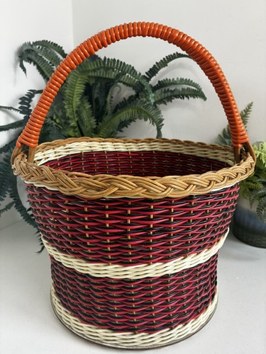 Vintage wicker plastic woven