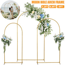 1/3x Wedding Arch Frame Gold Balloon Flowers Arch Backdrop Stand for Party UK