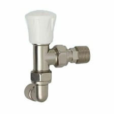 Myson Matchmate 15mm angled wheelhead radiator valve. Push fit MM15WANPF90