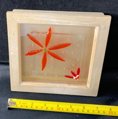 Cornflower wave glass framed - cornflower,