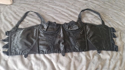 Black vintage corset - vintage,