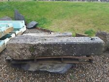 Reclaimed Single Lime Stone Flat Top Gate Post Monolith 7ft 1" Total Length