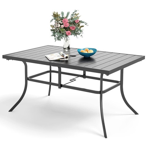 Metal garden dining table - garden,