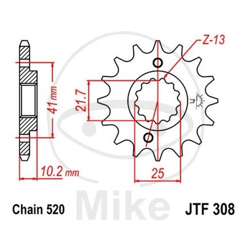 Sprocket z16 520 - 726.02.10, for