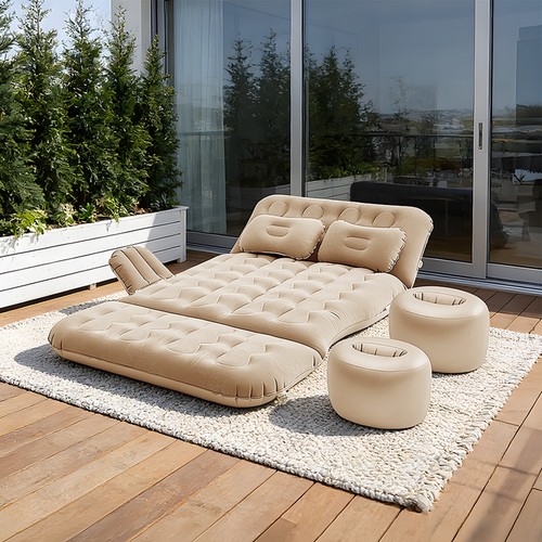 Flocked camping airbed - flocked,