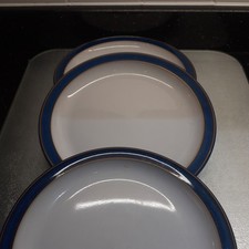 Denby Imperial Blue Tea Plates x 3 Approx  17cm Diameter