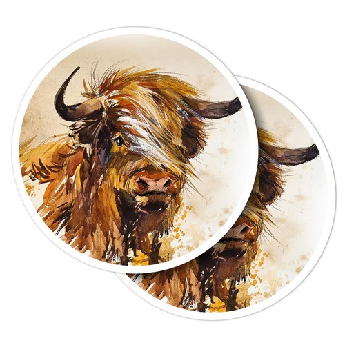 Vinyl stickers highland cow - stickers,