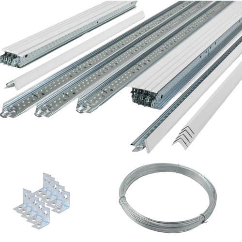 10m2 white suspended - white, ceiling