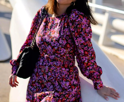 Zara floral print dress - print,