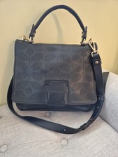 Orla Kiely Black Leather