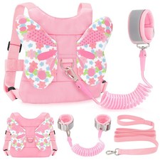 Toddlers Leash + Anti Lost Wrist Link Child Kids Safety Harness Kids Walking ...