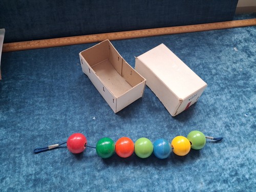 Vintage baby pram - baby, beads