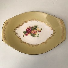 Vintage Figgjo Flint Norway Sandwich/Cake Plate Yellow                        AN