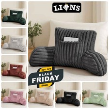 Large Cuddle Cushion Fleece Bed Rest Pillow With Arms Reading Chair Back Support