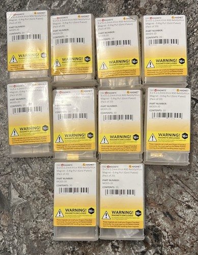 200 pieces n50 neodymium - pieces, gold