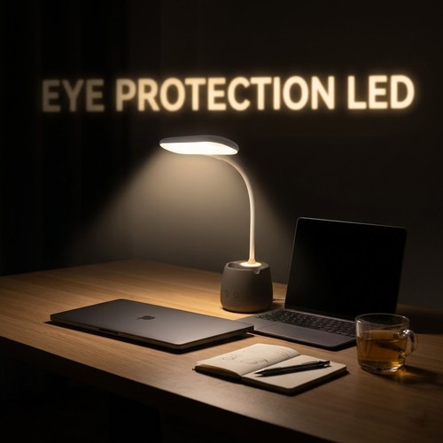 Led desk lamp with pen - lamp,